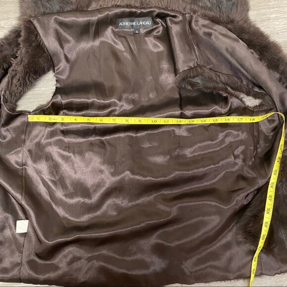 Adrienne Landau Rabbit Fur Vest in Brown Size S - Picture 4 of 9